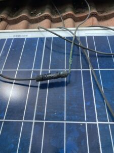 Eroded cables giving poor energy performance on a roof in England