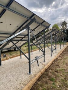 Underside view of the solar array