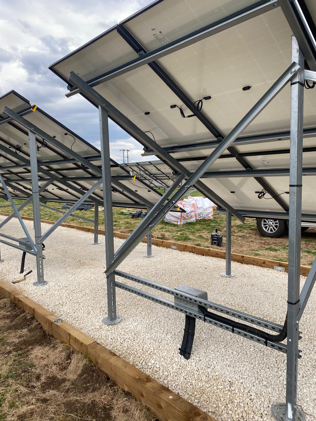 The original solar array had been installed in a suboptimal location and the mounting system had not been installed to an acceptable standard.