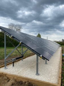 Our objective was to reposition the existing solar panels into a more suitable location on the property and install them on a new purpose-built ground mounting structure