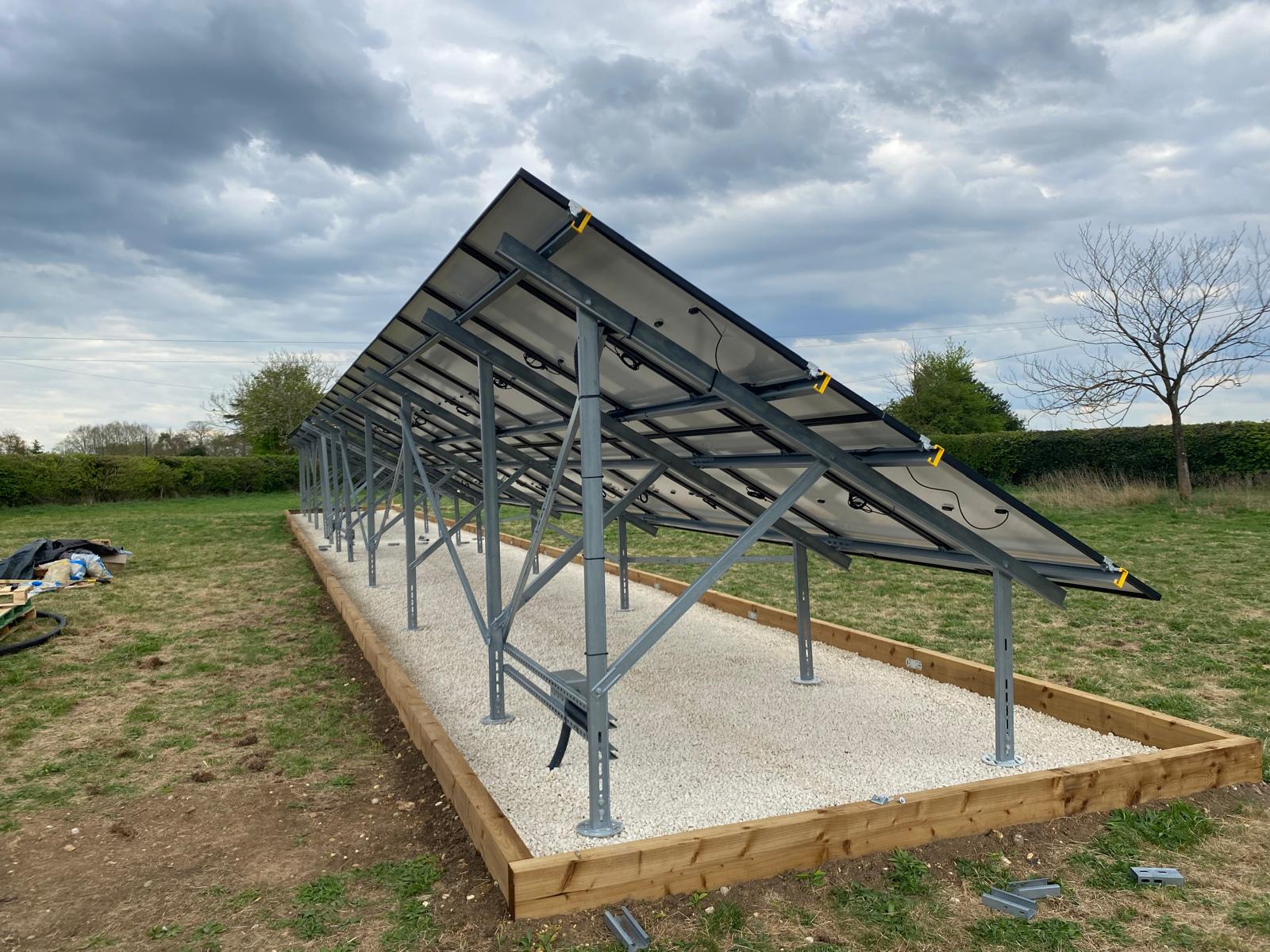 The first array has been installed, ready for the next relocation