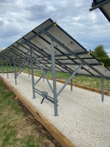A back view from the other side, showing the cross beams