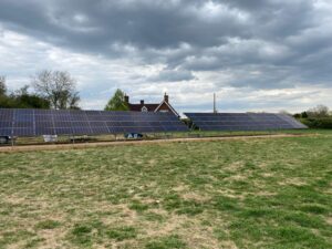 Another progress shot showing the solar array under development