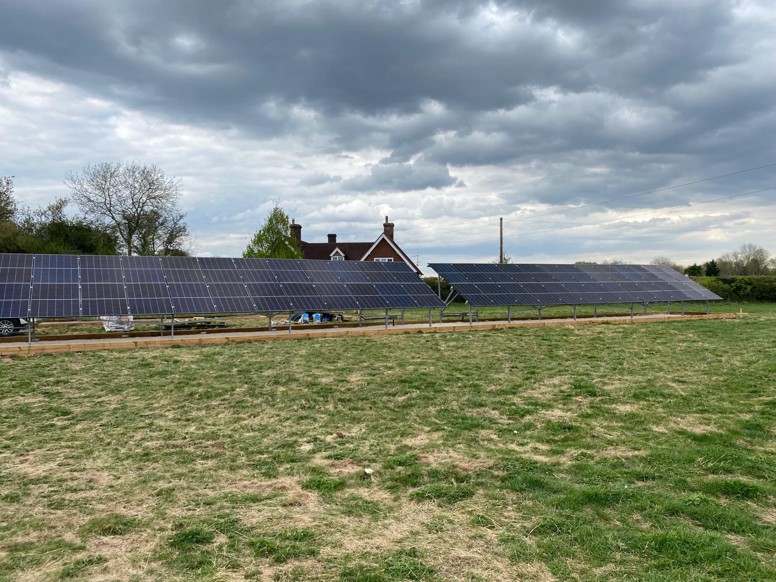 Another progress shot showing the solar array under development